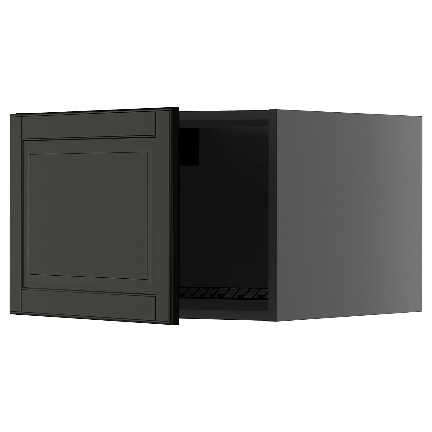 IKEA METOD Oberschr f Kühl-/Gefrierschrank schwarzgrau/Bodbyn schwarz 60x40 cm