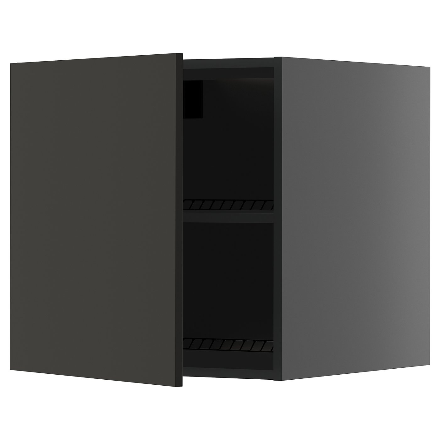 IKEA METOD Oberschr f Kühl-/Gefrierschrank schwarzgrau/Nickebo matt anthrazit 60x60 cm