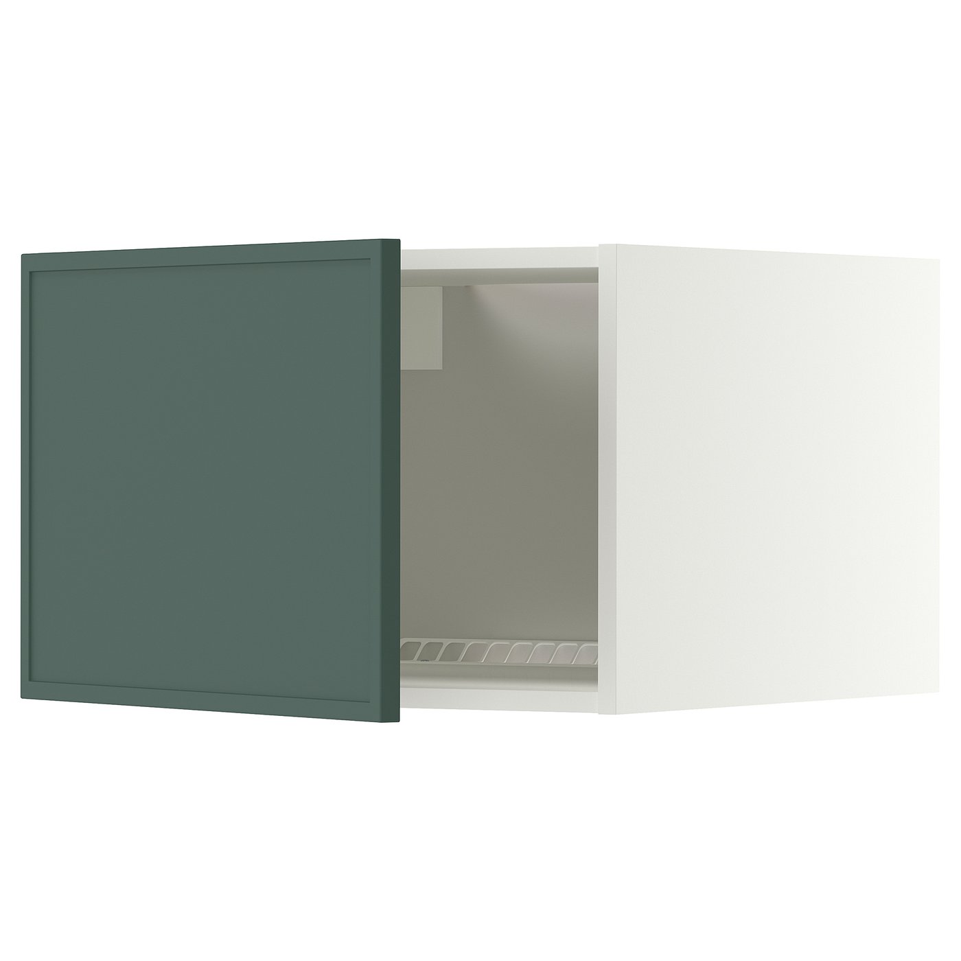 IKEA METOD Oberschr f Kühl-/Gefrierschrank weiß/Aspudden dunkel graugrün 60x40 cm
