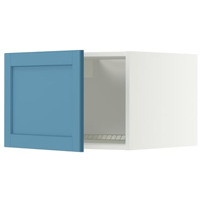 METOD Oberschr f Kühl-/Gefrierschrank, weiß/Lerhyttan blau, 60x40 cm