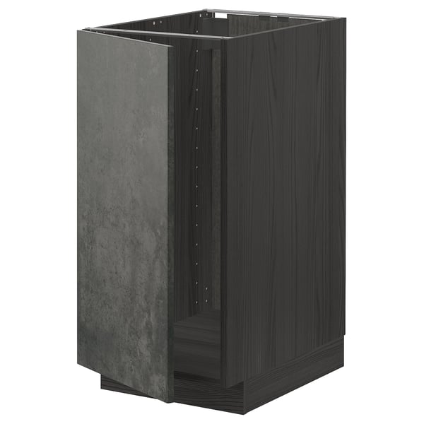 METOD Küchenschrank, dunkelgrau, rechteckig, Holzmaserung, robuste Ausführung.