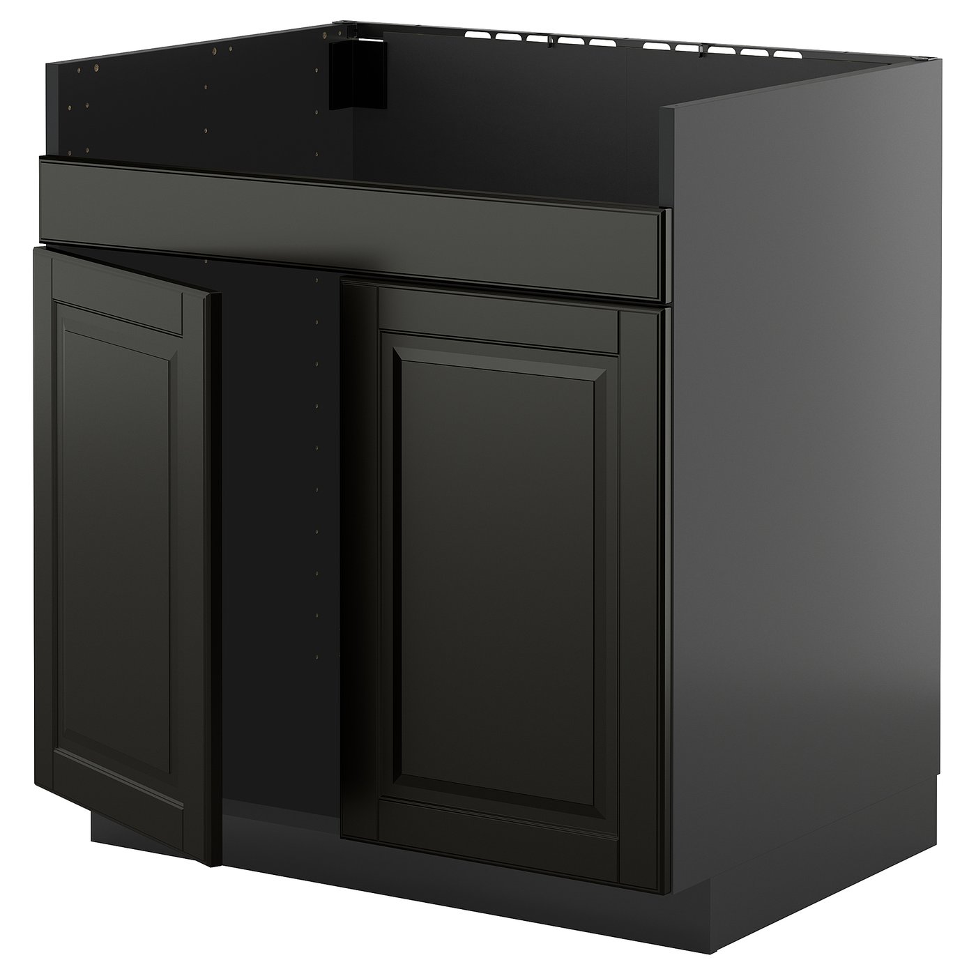 IKEA METOD Unterschrank f HAVSEN Spüle 2 schwarzgrau/Bodbyn schwarz