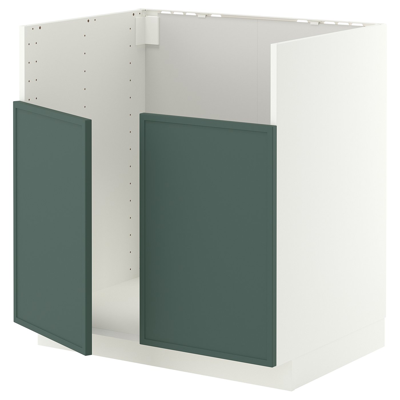 IKEA METOD Unterschrank für TALLSJÖN Spüle weiß/Aspudden dunkel graugrün