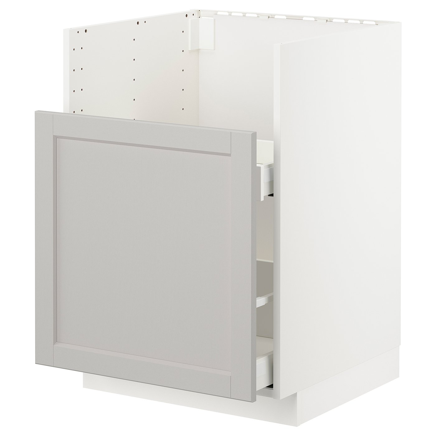 IKEA METOD Unterschrank für TALLSJÖN Spüle weiß/Lerhyttan hellgrau