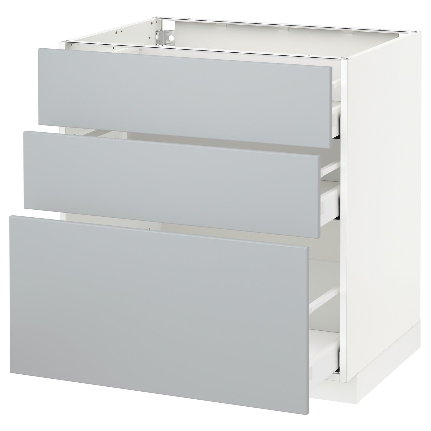 Metod Unterschrank Mit 3 Schubladen Wei Veddinge Grau Ikea Deutschland