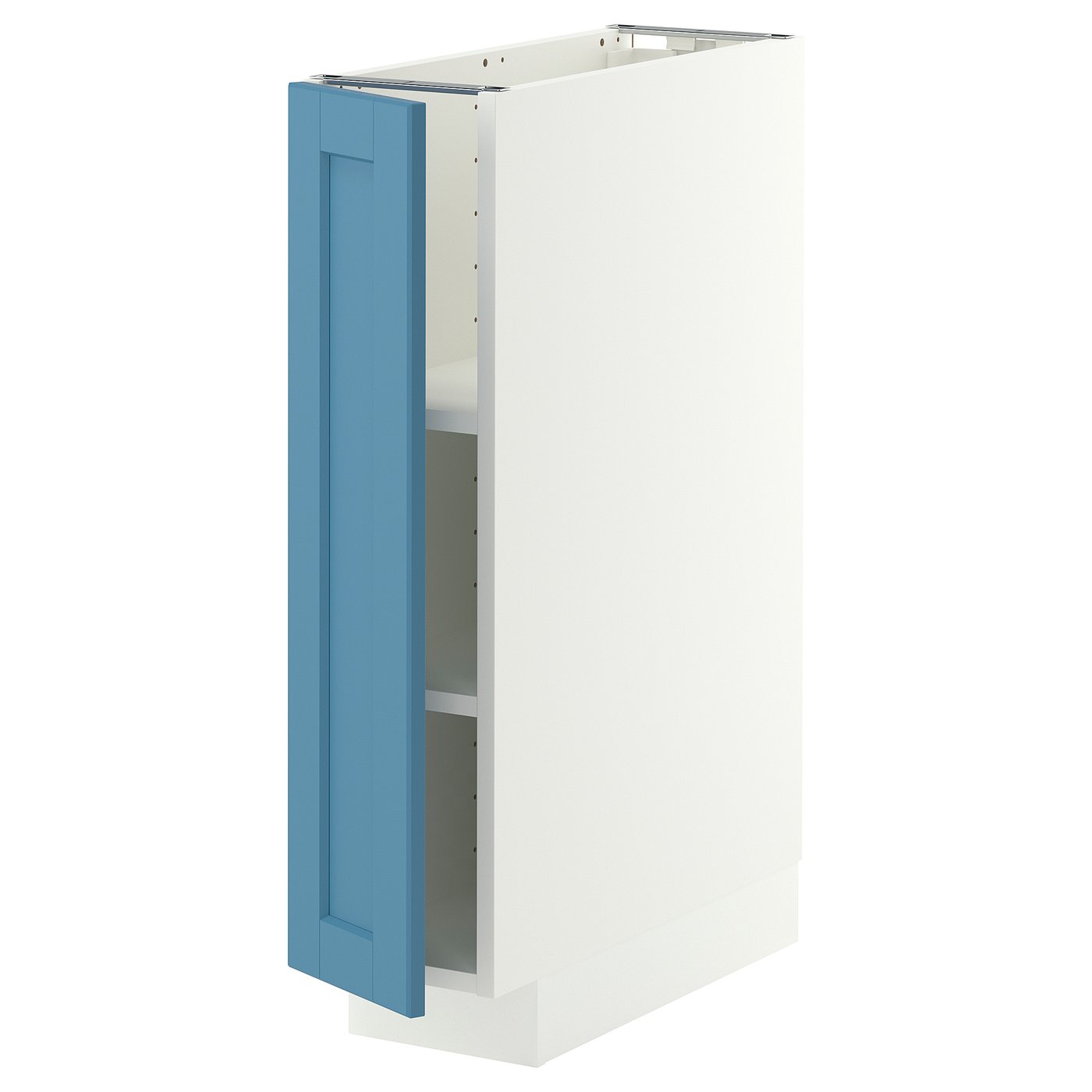 IKEA METOD Unterschrank mit Böden weiß/Lerhyttan blau 20x60 cm