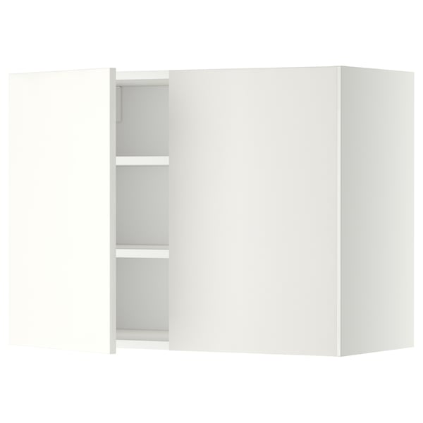 Metod Wandschrank Mit Boden Und 2 Turen Weiss Haggeby Weiss