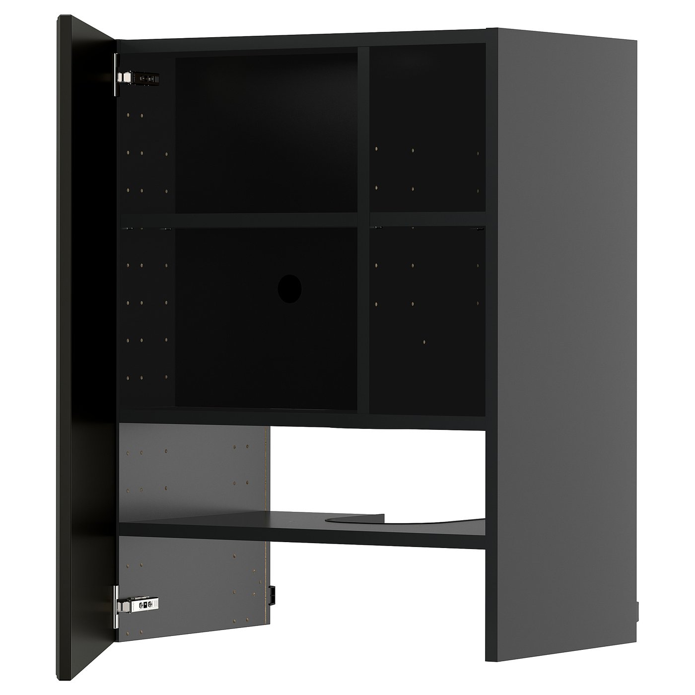 IKEA METOD Wandschrank f Dunstabzug/Boden/Tür schwarzgrau/Bodbyn schwarz