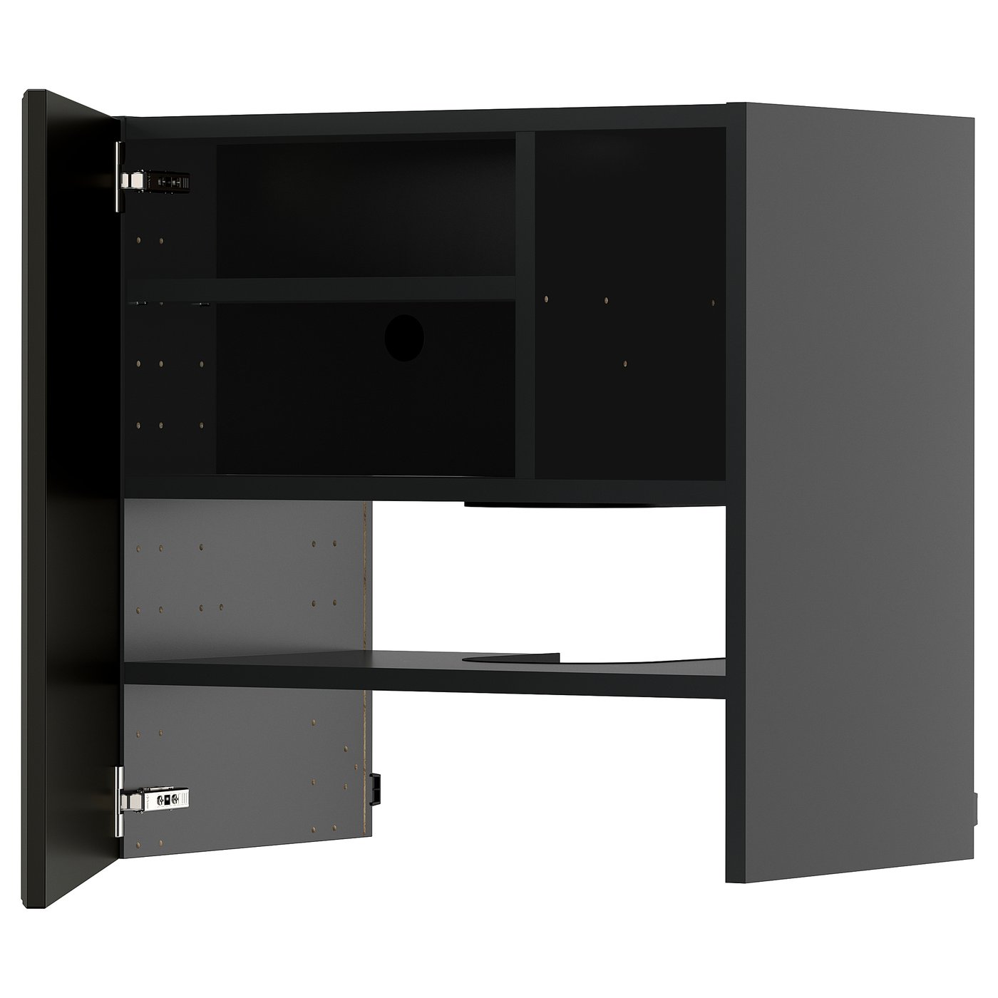 IKEA METOD Wandschrank f Dunstabzug/Boden/Tür schwarzgrau/Bodbyn schwarz