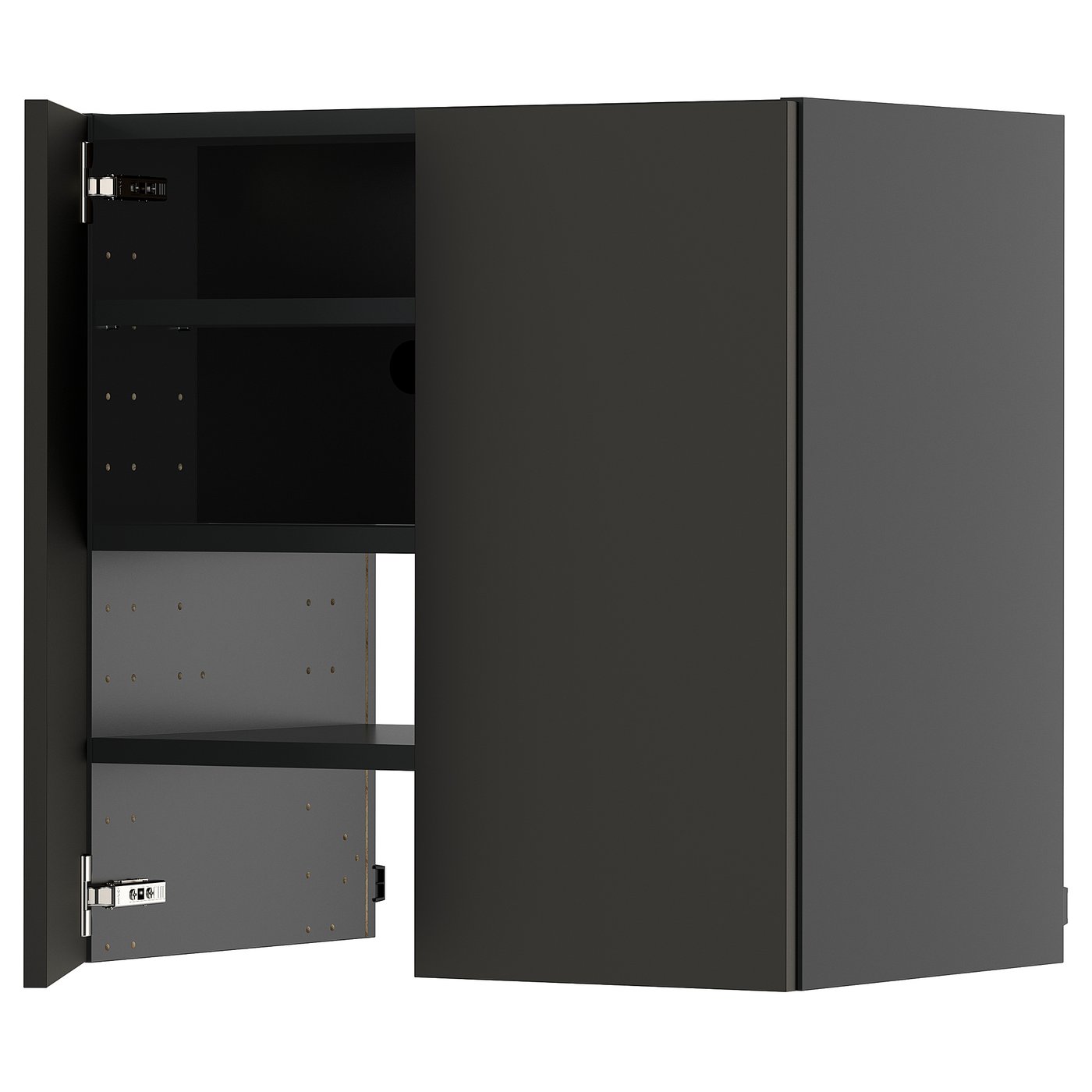 IKEA METOD Wandschrank f Dunstabzug/Boden/Tür schwarzgrau/Nickebo matt anthrazit 60x60 cm