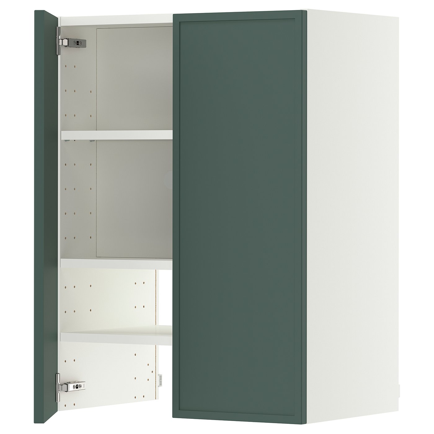 IKEA METOD Wandschrank f Dunstabzug/Boden/Tür weiß/Aspudden dunkel graugrün 60x80 cm