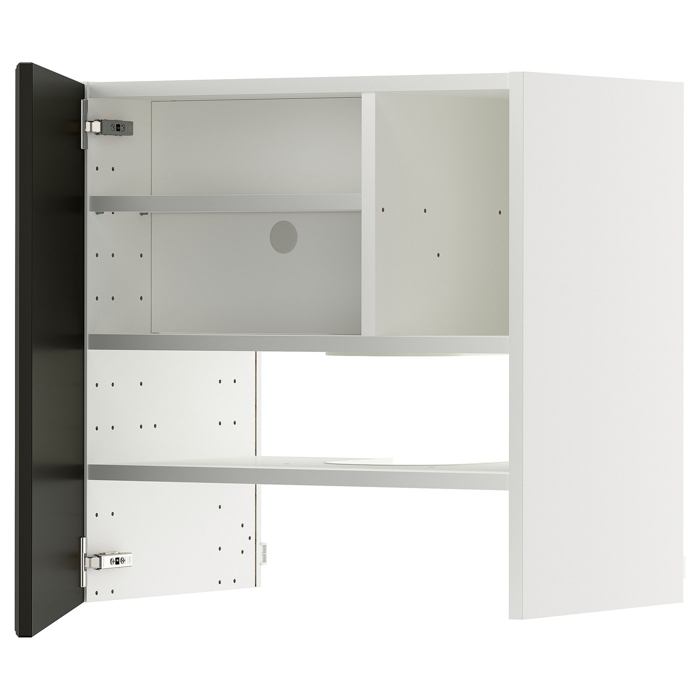 IKEA METOD Wandschrank f Dunstabzug/Boden/Tür weiß/Bodbyn schwarz