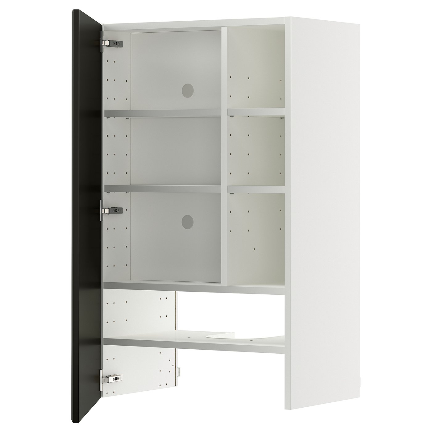IKEA METOD Wandschrank f Dunstabzug/Boden/Tür weiß/Bodbyn schwarz