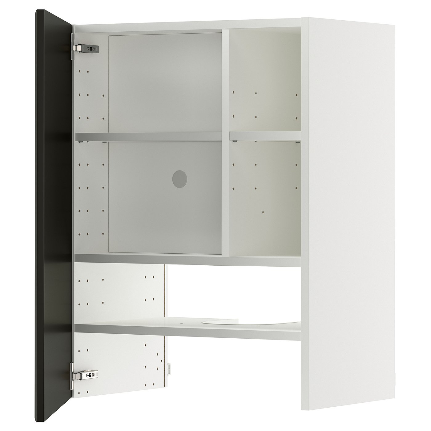 IKEA METOD Wandschrank f Dunstabzug/Boden/Tür weiß/Bodbyn schwarz