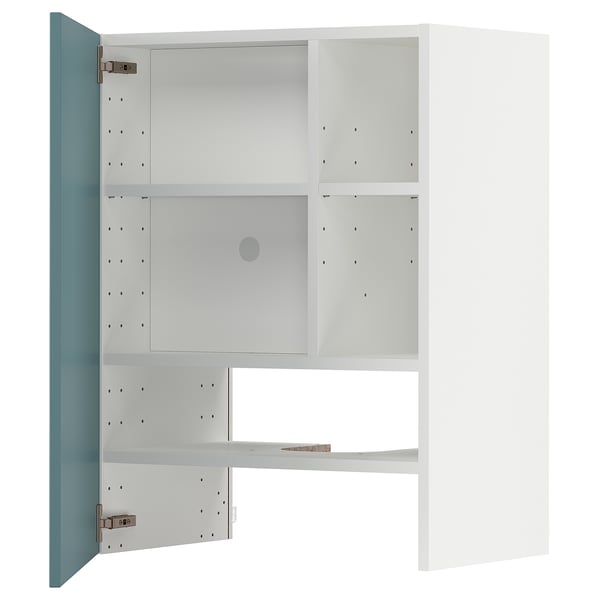 Ikea METOD türkisfarbener Schrank, modernes glattes Design mit verstellbaren Regalen.