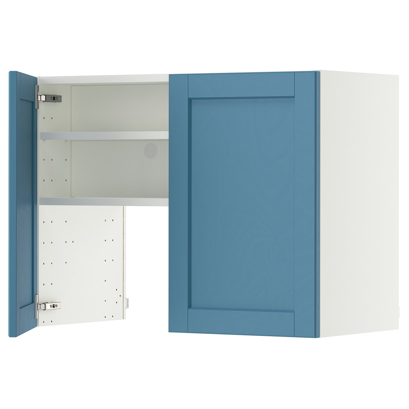 IKEA METOD Wandschrank f Dunstabzug/Boden/Tür weiß/Lerhyttan blau 80x60 cm