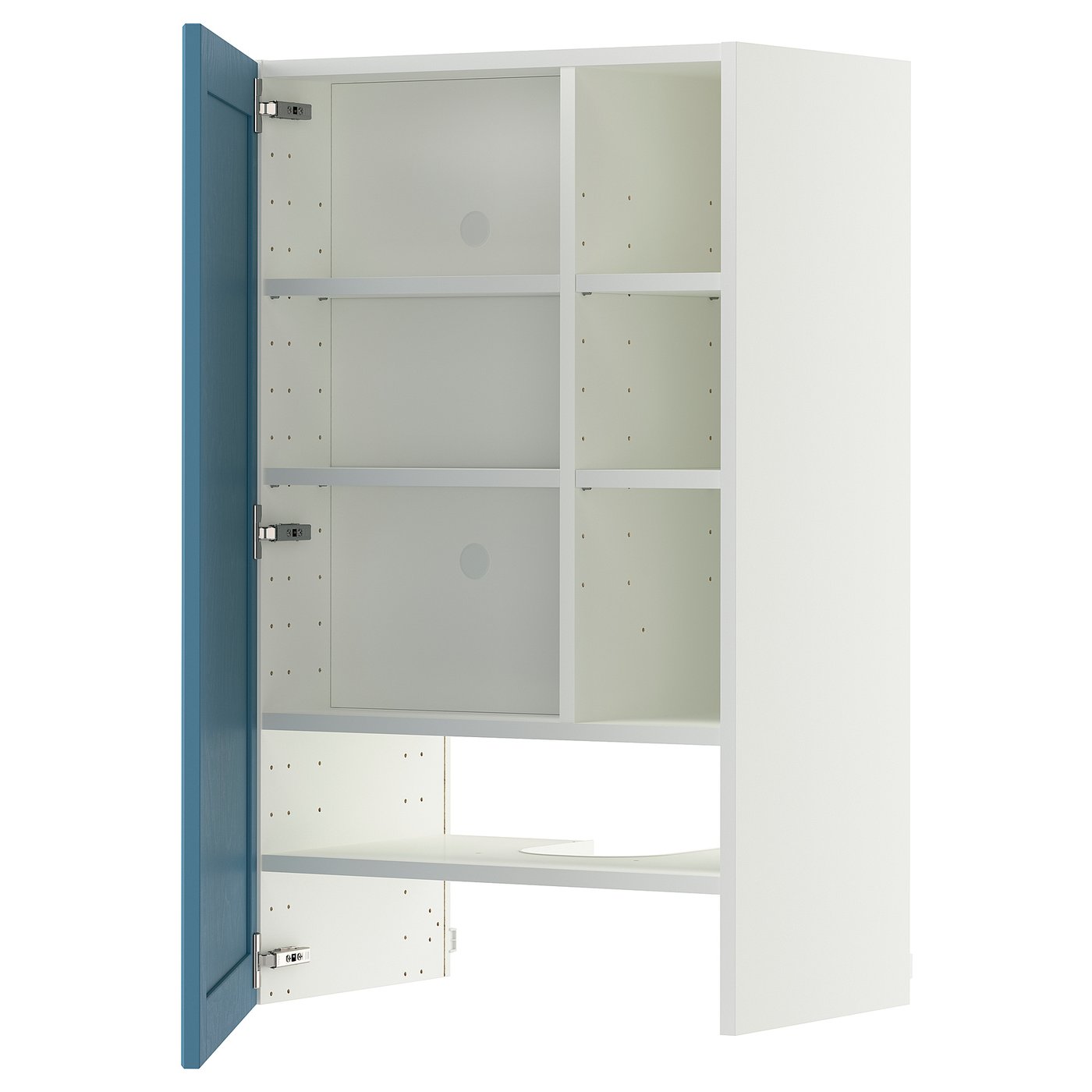 IKEA METOD Wandschrank f Dunstabzug/Boden/Tür weiß/Lerhyttan blau