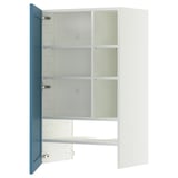METOD Wandschrank f Dunstabzug/Boden/Tür, weiß/Lerhyttan blau, 60x100 cm