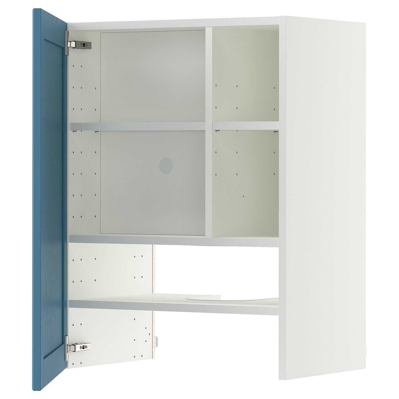 IKEA METOD Wandschrank f Dunstabzug/Boden/Tür weiß/Lerhyttan blau