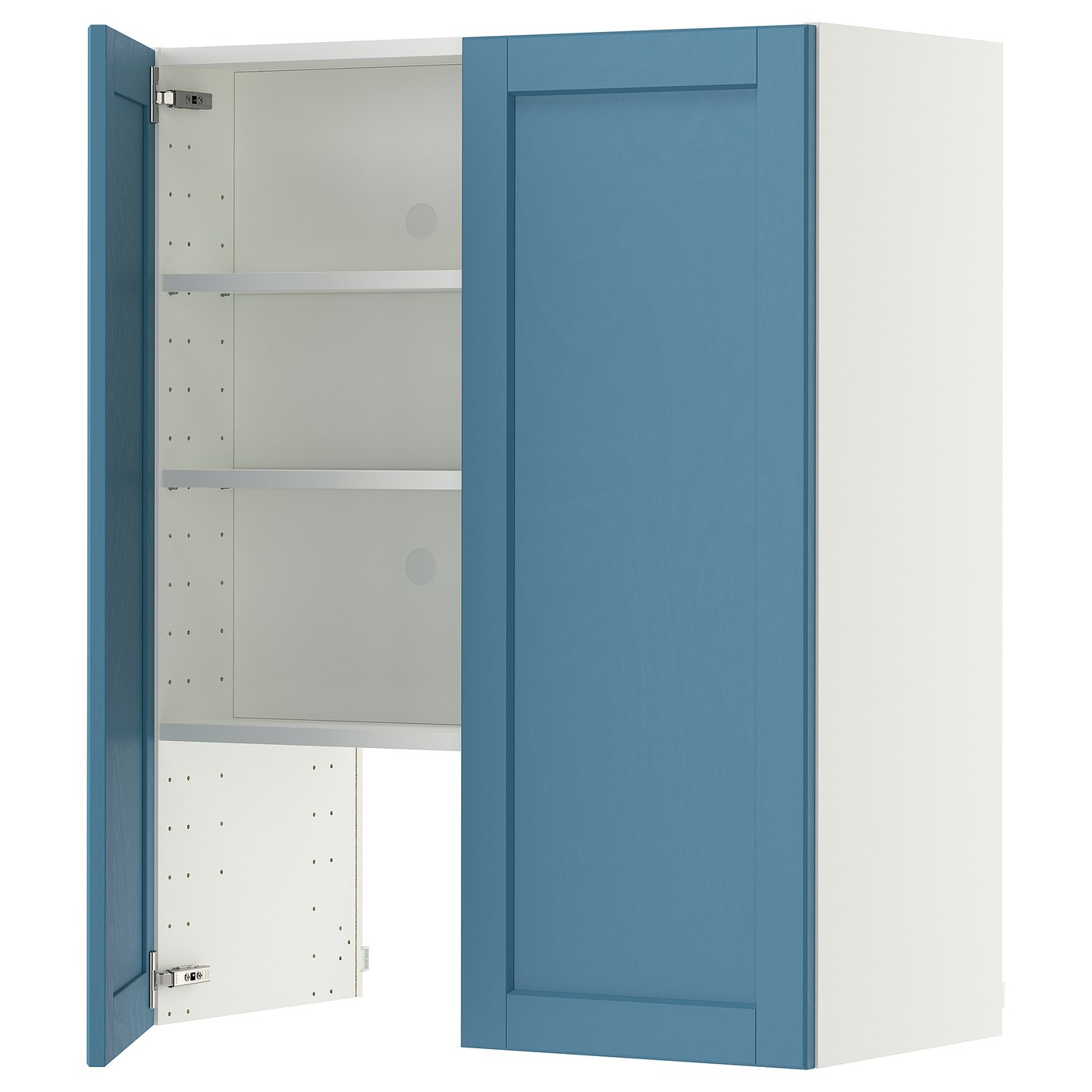 IKEA METOD Wandschrank f Dunstabzug/Boden/Tür weiß/Lerhyttan blau