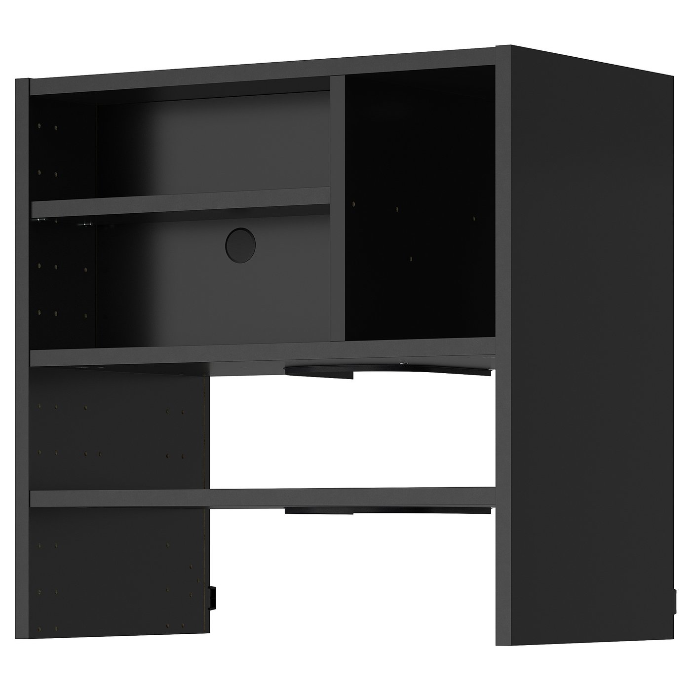 METOD Wandschrank f integ Dunstabzug - schwarzgrau 60x37x60 cm