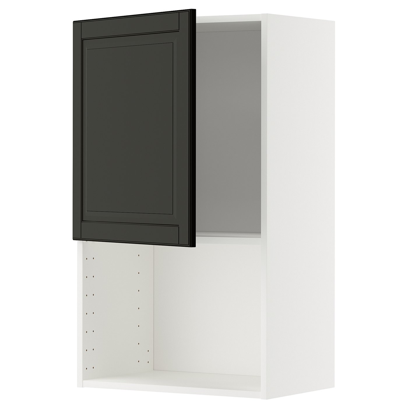 IKEA METOD Wandschrank für Mikrowellenherd weiß/Bodbyn schwarz