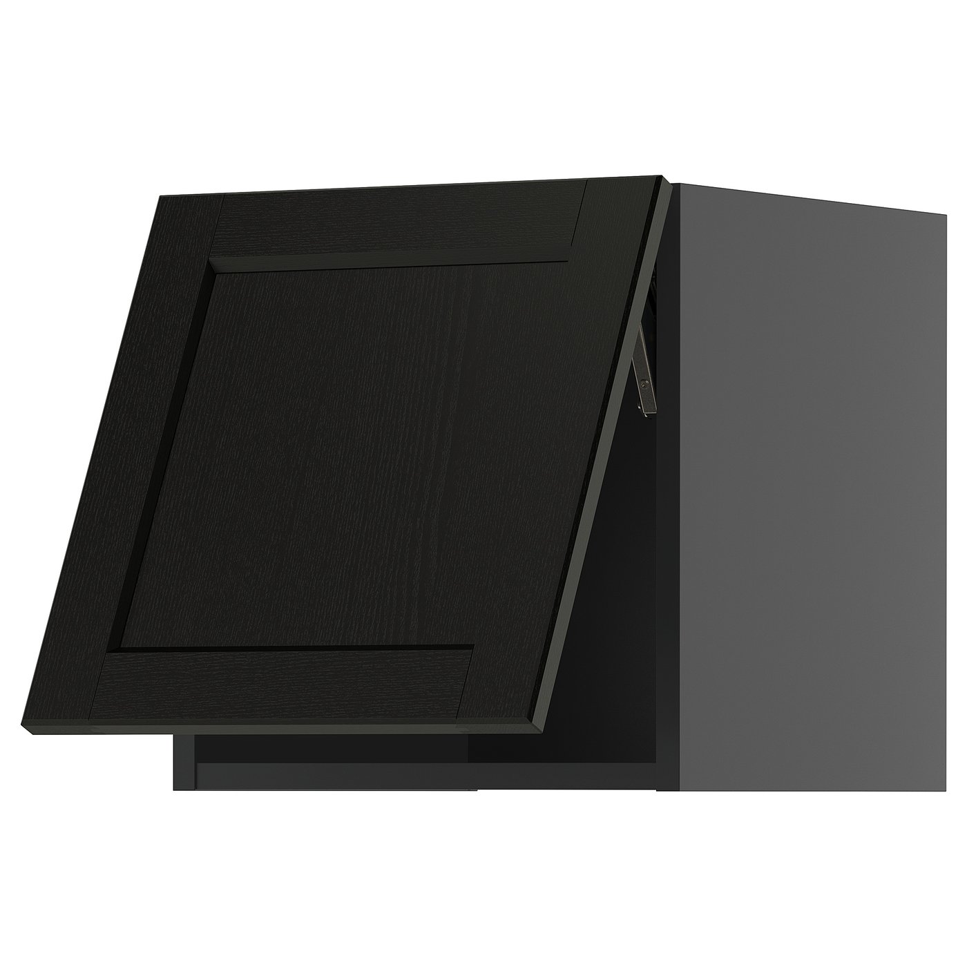 IKEA METOD Wandschrank horizontal schwarzgrau/Lerhyttan schwarz lasiert 40x40 cm