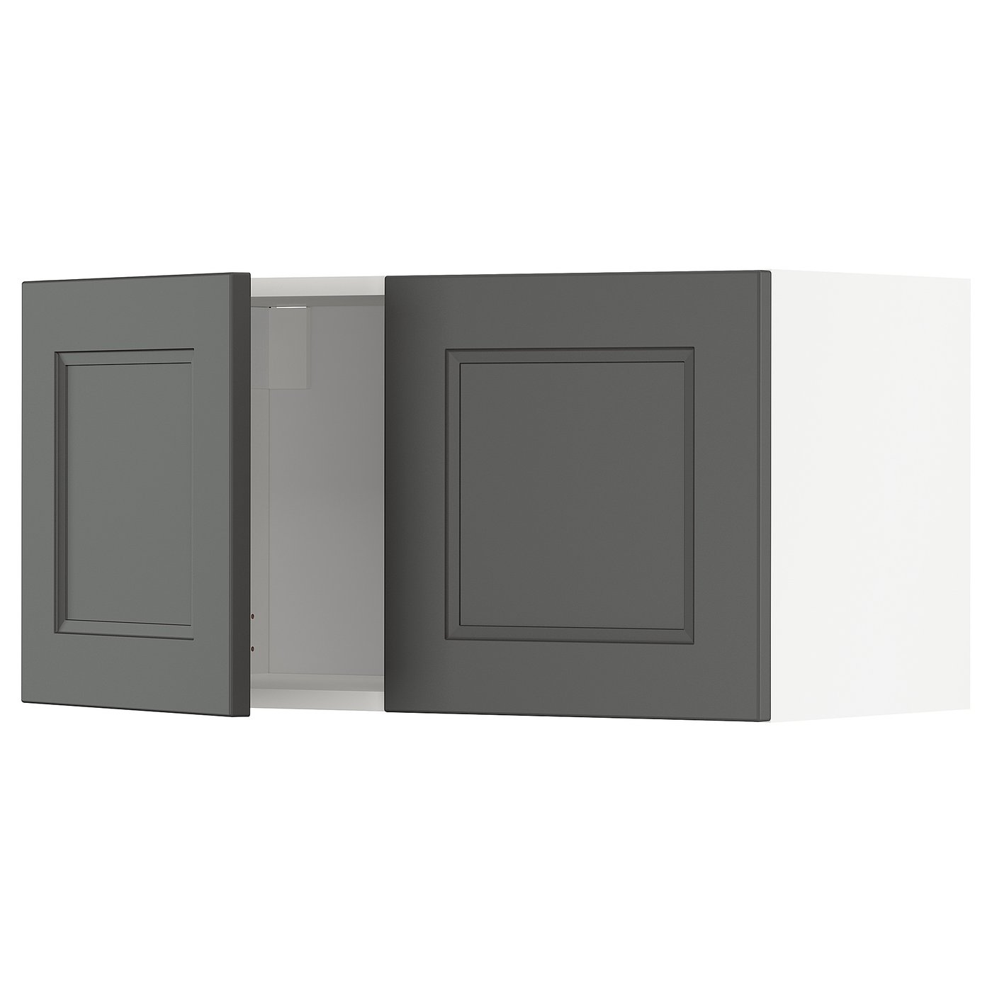 METOD Wandschrank mit 2 Türen - weiß/Axstad dunkelgrau - IKEA Deutschland