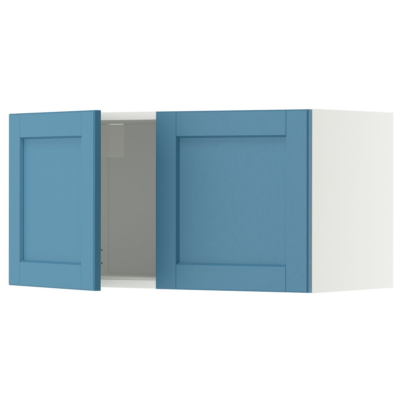 IKEA METOD Wandschrank mit 2 Türen weiß/Lerhyttan blau