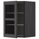 METOD Küchen-Wandschrank, dunkelgrau, 3 Regale, eintürig, quadratisch, modern.