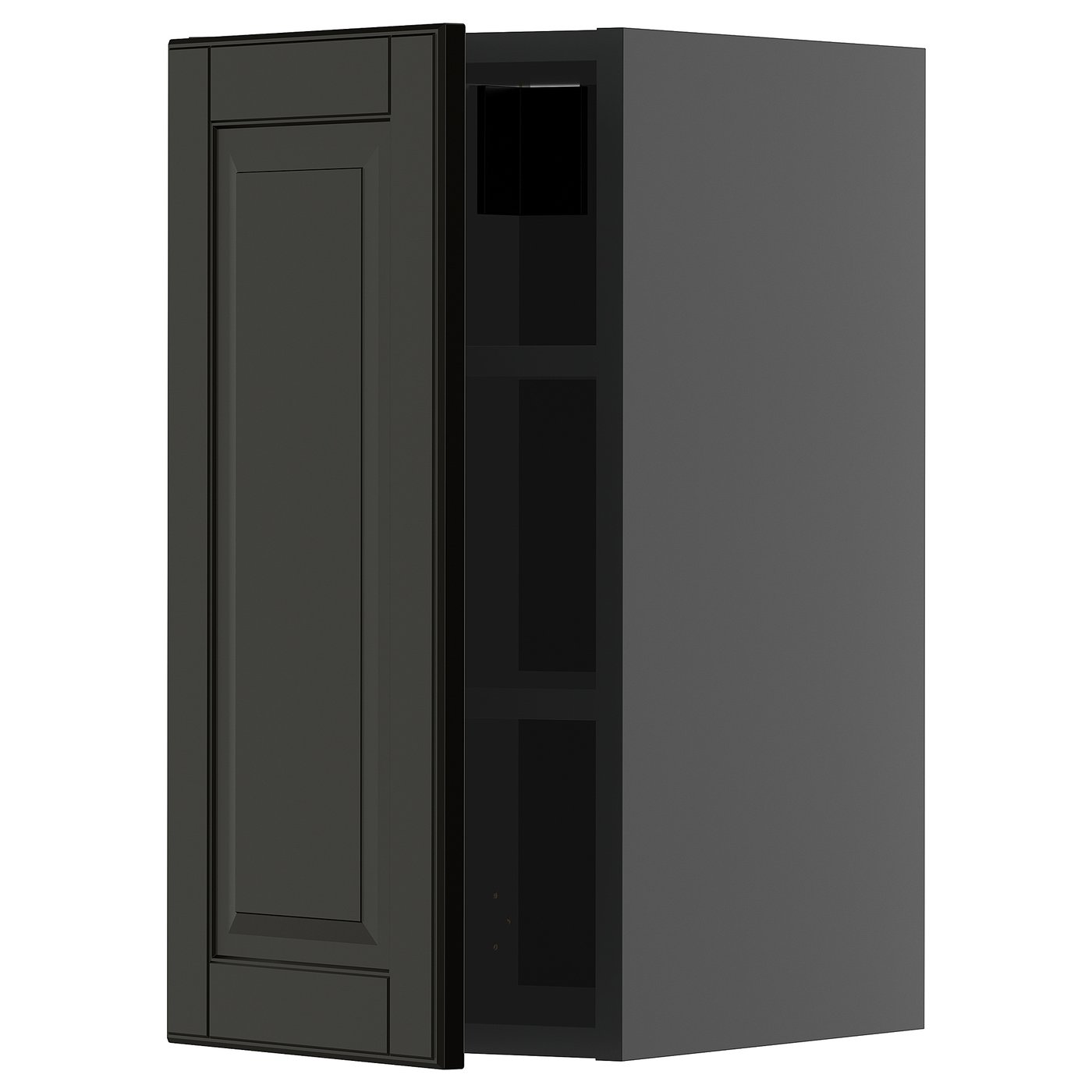 IKEA METOD Wandschrank mit Böden schwarzgrau/Bodbyn schwarz 30x60 cm