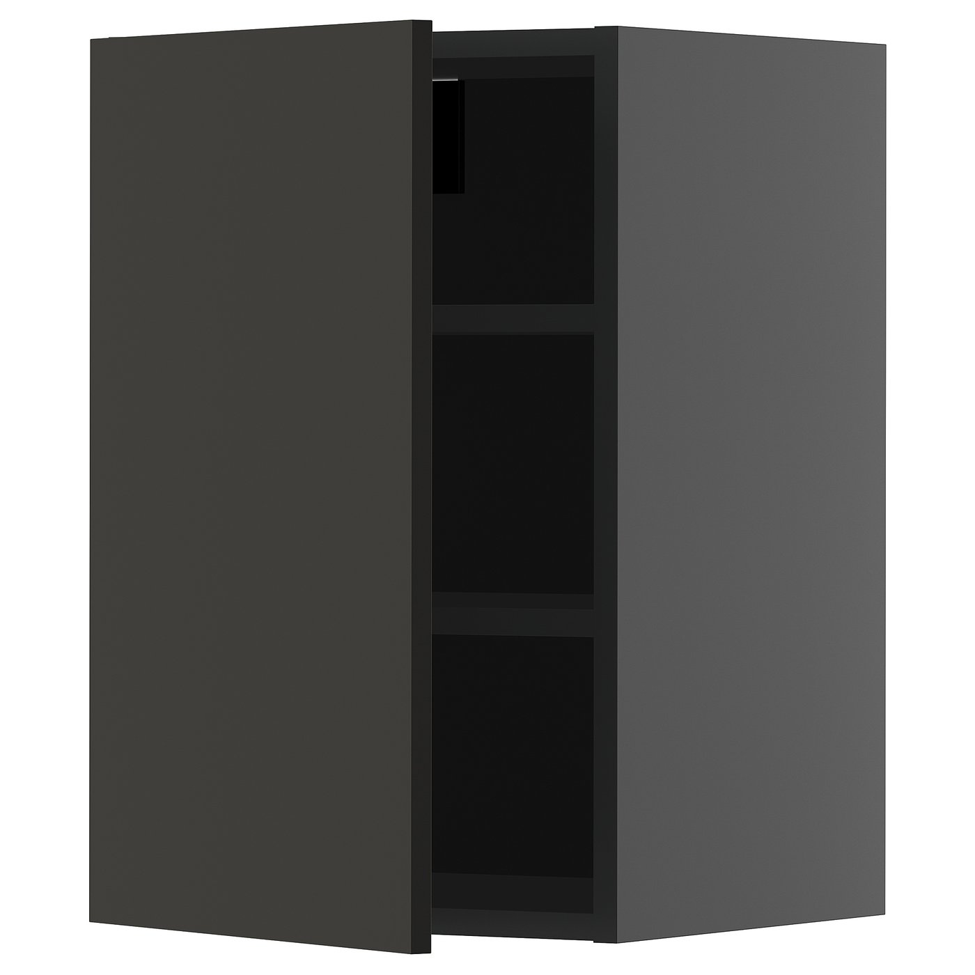IKEA METOD Wandschrank mit Böden schwarzgrau/Nickebo matt anthrazit 40x60 cm