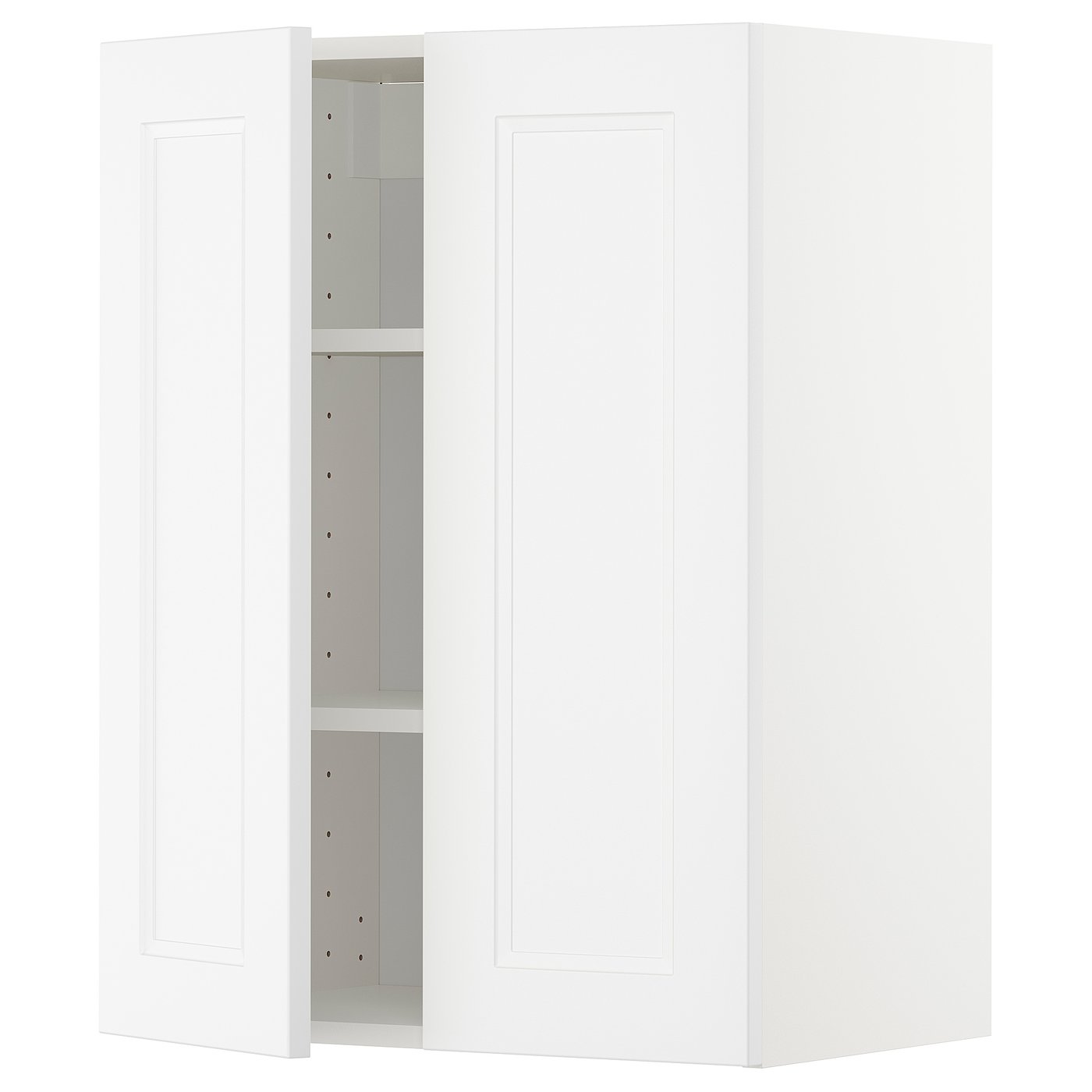 METOD Wandschrank mit Böden und 2 Türen - weiß/Axstad matt weiß - IKEA Deutschland
