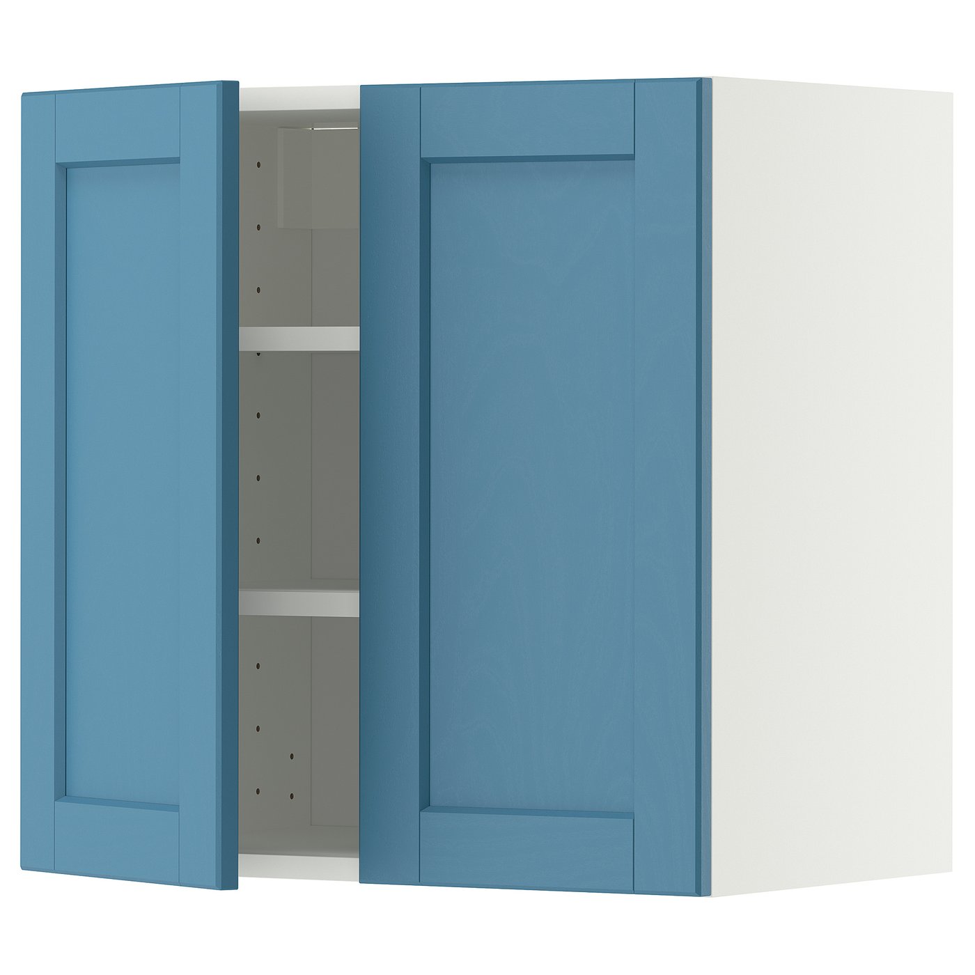 IKEA METOD Wandschrank mit Böden und 2 Türen weiß/Lerhyttan blau 60x60 cm