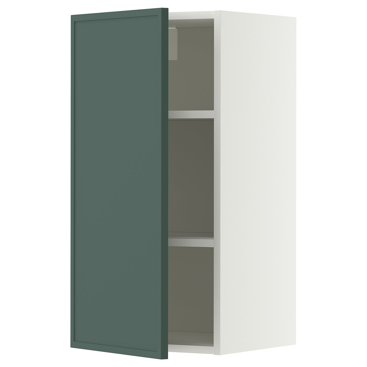 IKEA METOD Wandschrank mit Böden weiß/Aspudden dunkel graugrün 40x80 cm