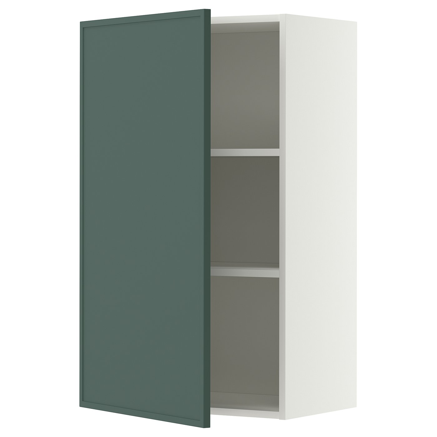 IKEA METOD Wandschrank mit Böden weiß/Aspudden dunkel graugrün 60x100 cm