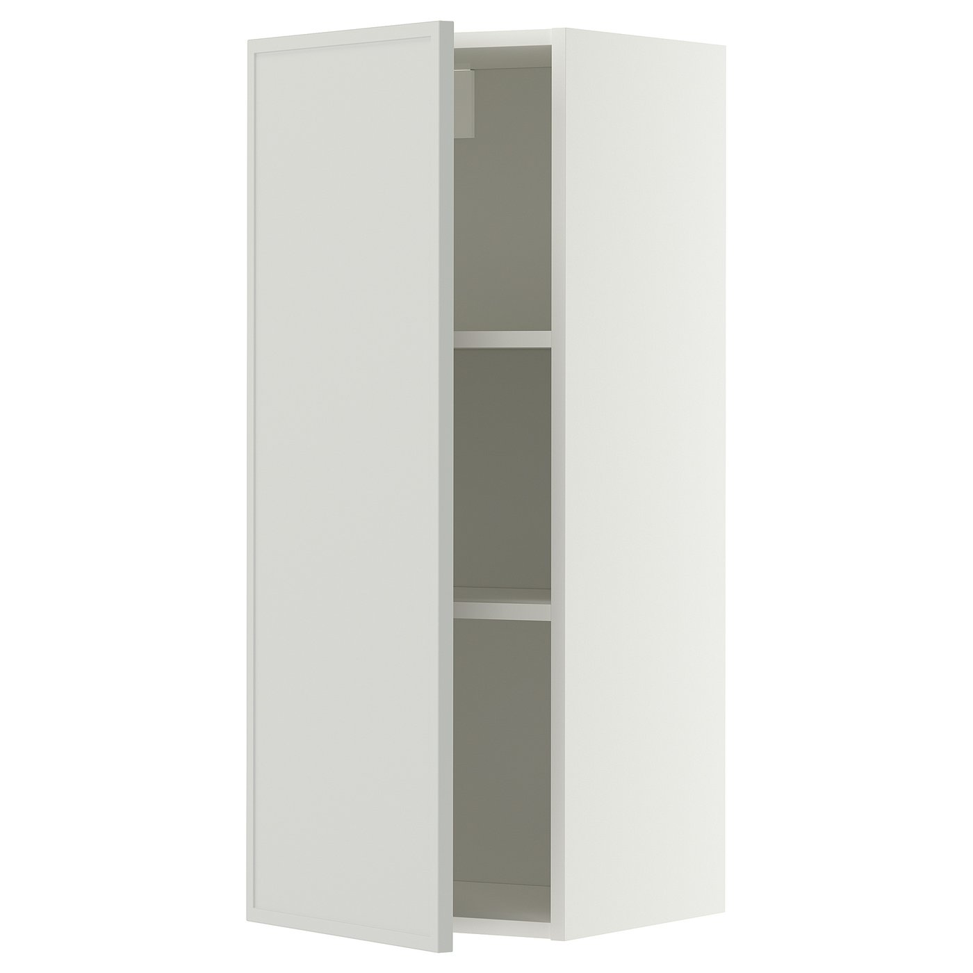 IKEA METOD Wandschrank mit Böden weiß/Aspudden hellgrau 40x100 cm