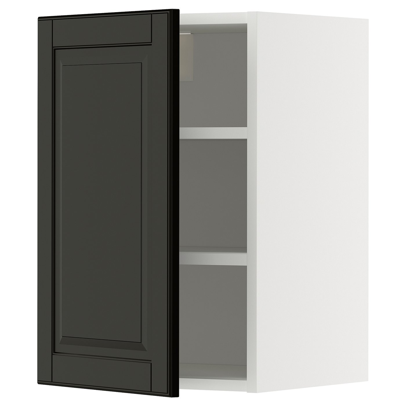 IKEA METOD Wandschrank mit Böden weiß/Bodbyn schwarz 40x60 cm