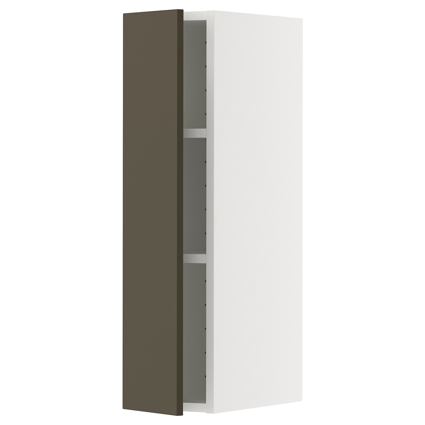 IKEA METOD Wandschrank mit Böden weiß/Havstorp braunbeige 20x80 cm