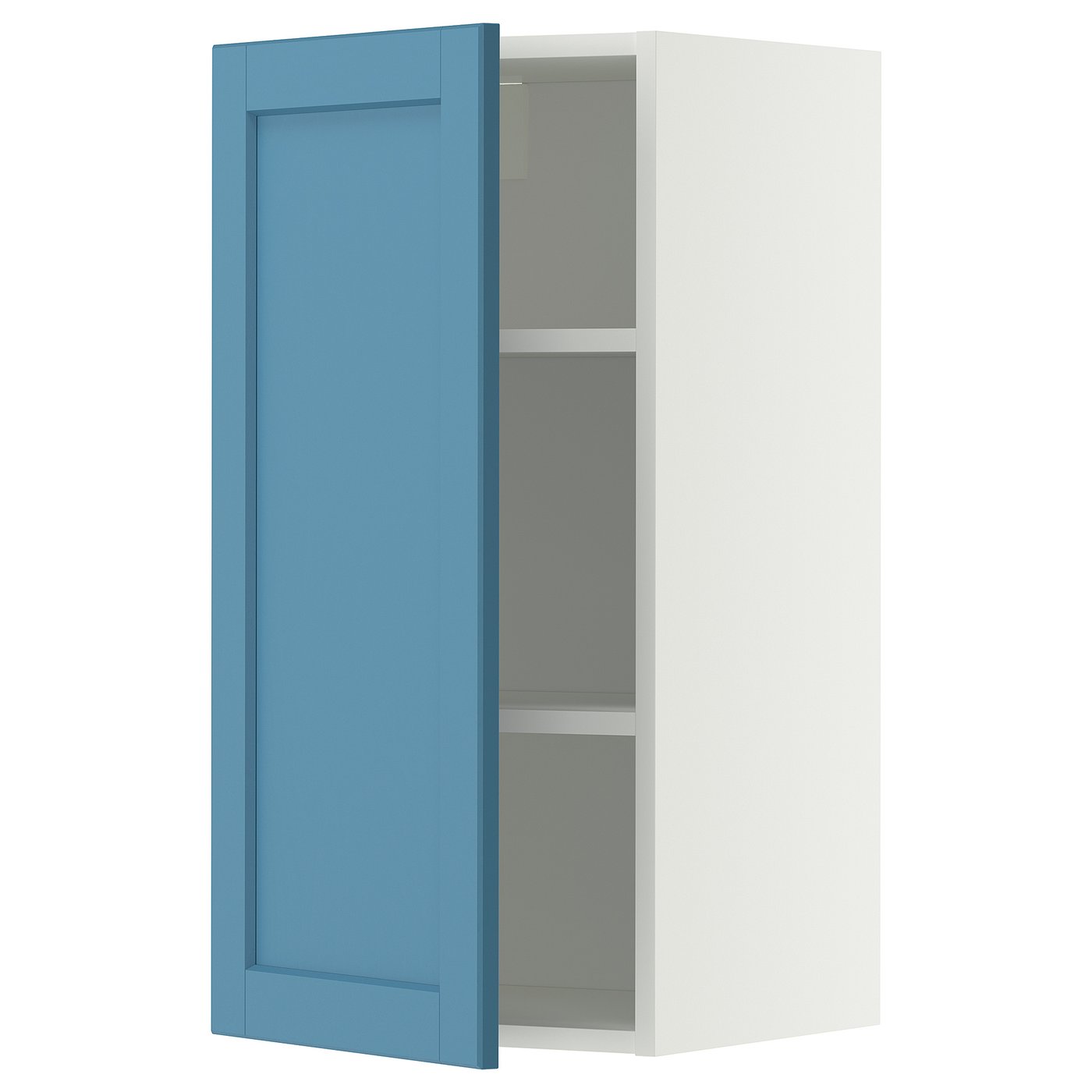 IKEA METOD Wandschrank mit Böden weiß/Lerhyttan blau 40x80 cm