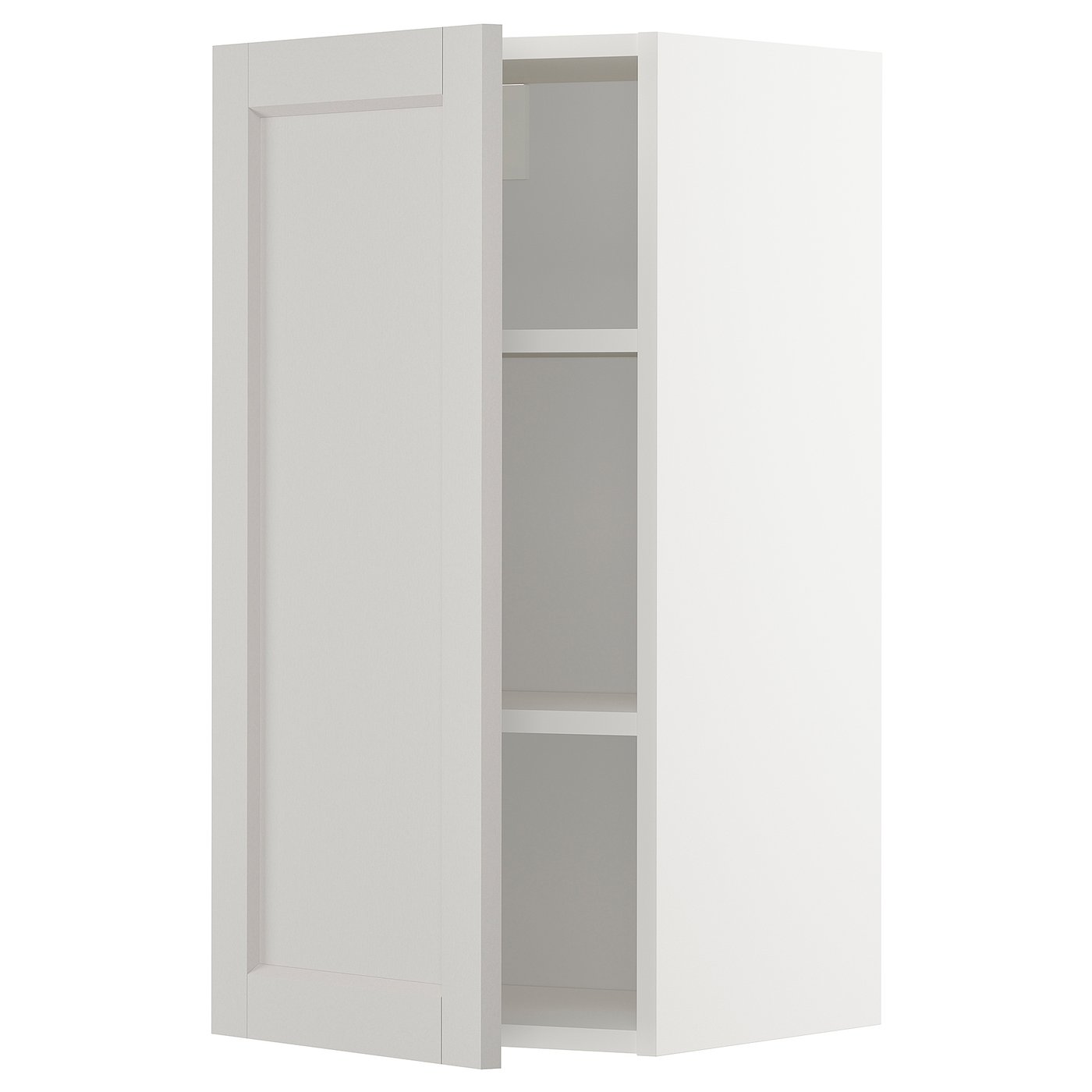 IKEA METOD Wandschrank mit Böden weiß/Lerhyttan hellgrau 40x80 cm