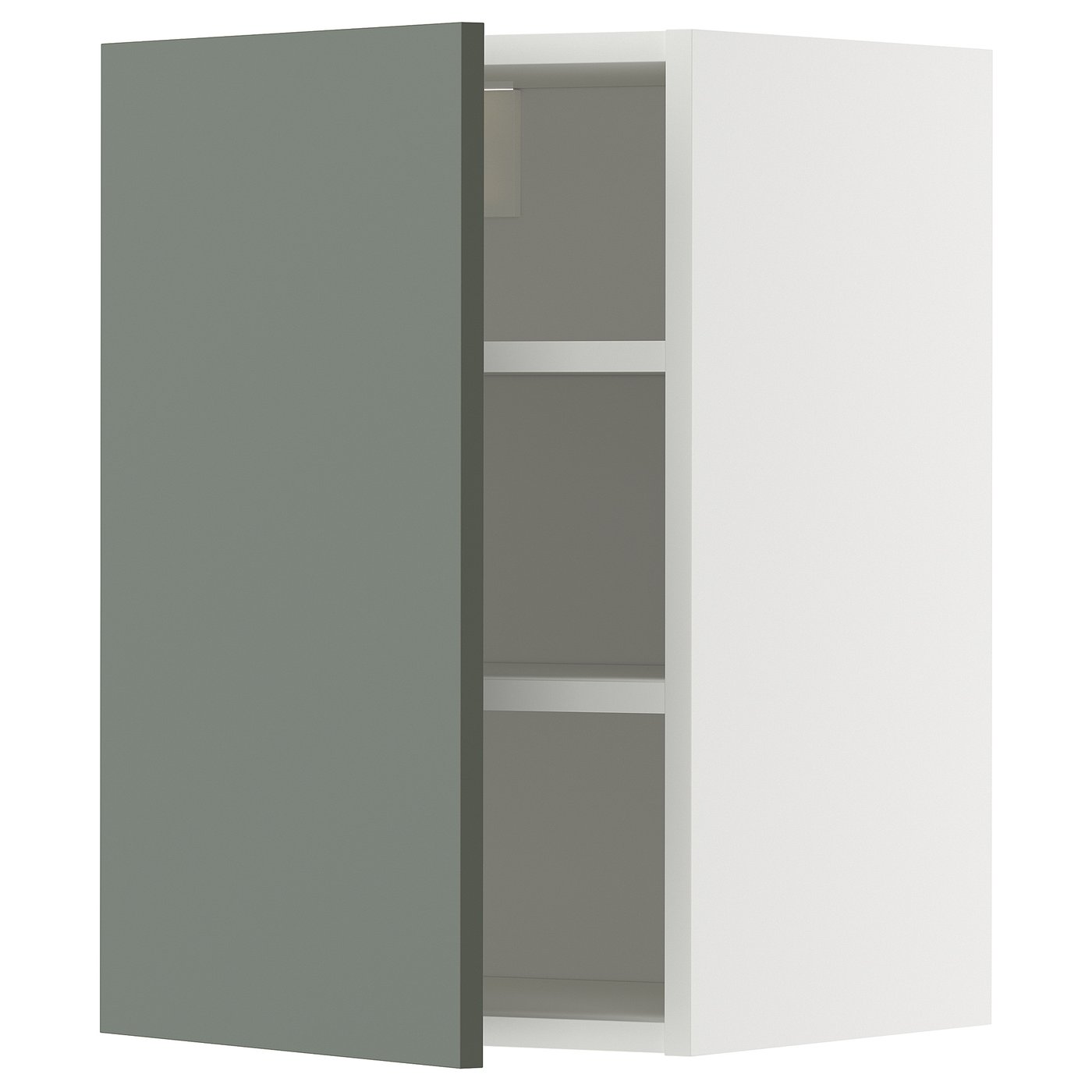IKEA METOD Wandschrank mit Böden weiß/Nickebo matt graugrün 40x60 cm