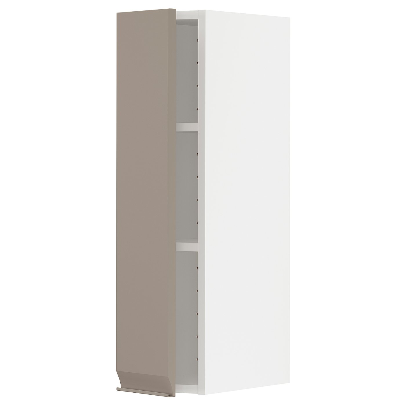 IKEA METOD Wandschrank mit Böden weiß/Upplöv matt dunkelbeige 20x80 cm