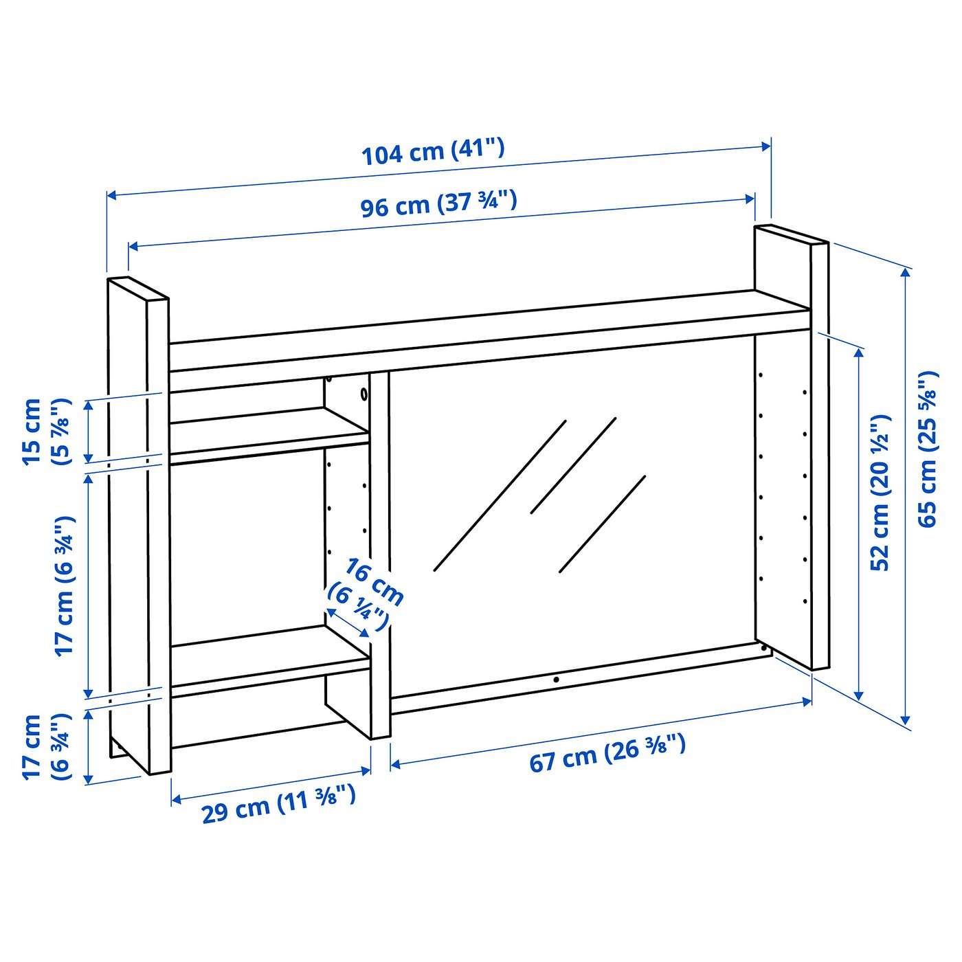 Thumbnail - IKEA MICKE Anbauelement, hoch schwarzbraun