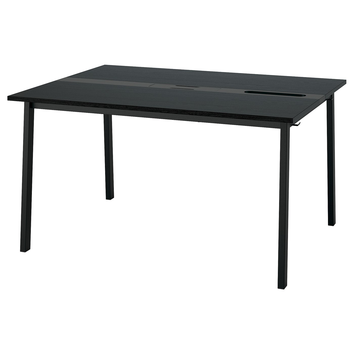 IKEA MITTZON Konferenztisch schwarz gebeiztes Eschenfurnier/schwarz