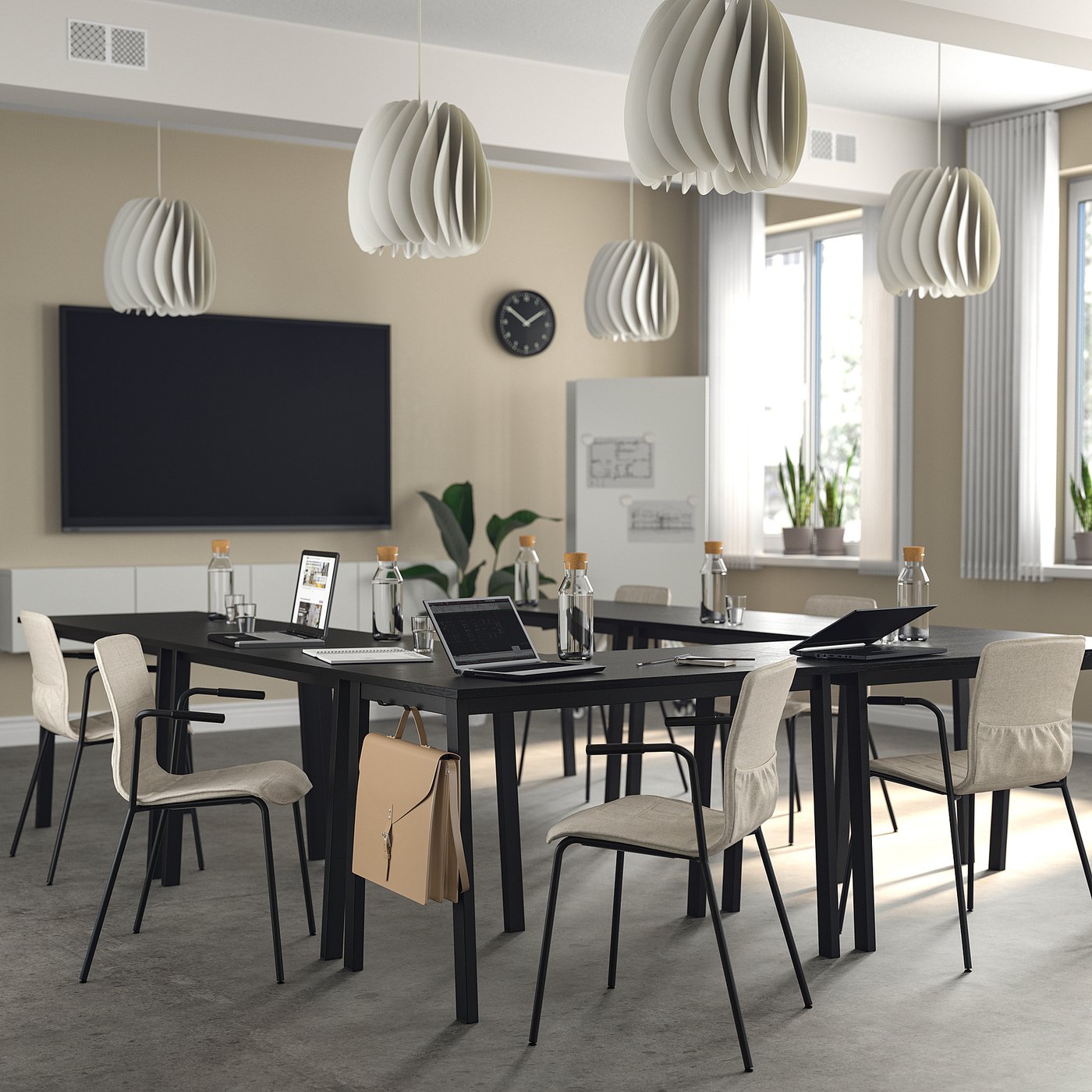 Thumbnail - IKEA MITTZON Konferenztisch schwarz gebeiztes Eschenfurnier/schwarz