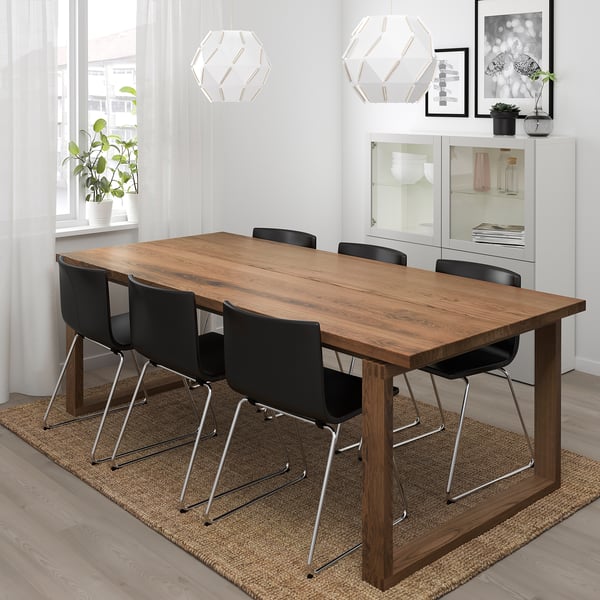 MÖRBYLÅNGA / BERNHARD Tisch und 6 Stühle - braun, Kavat ...