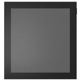 MÖRTVIKEN Metallschrank, dunkelgrau, quadratisch, mit perforierter Tür für Belüftung und Fernzugriff auf das Signal.