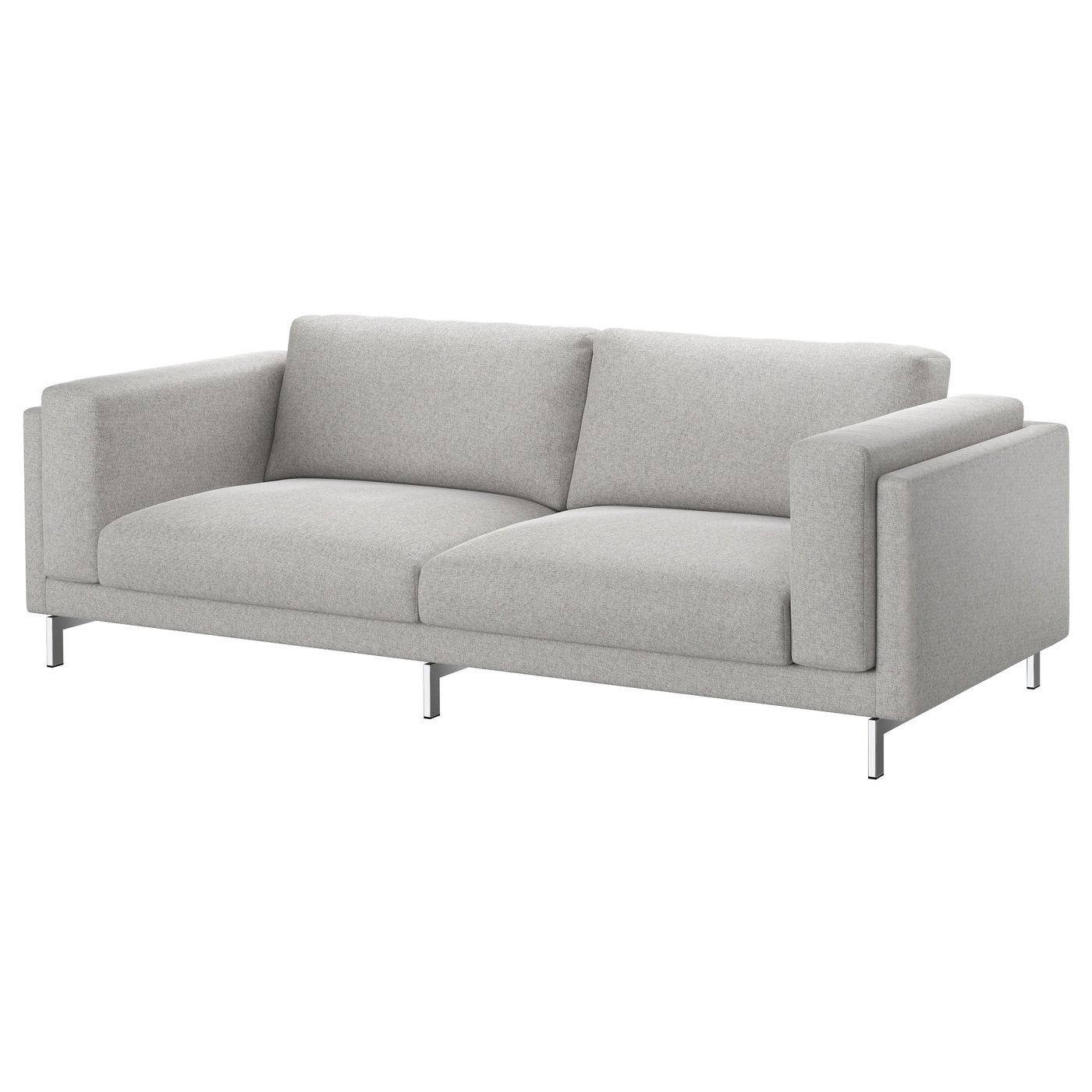 Nockeby 3er Sofa Tallmyra Weiss Schwarz Verchromt Ikea Deutschland