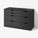 NORDLI Kommode mit 7 Schubladen, anthrazit, 120x76 cm